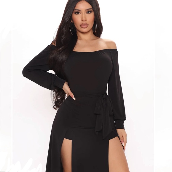 FASHION NOVA Cancun Maxi Dress Black Size Medium NEW WITH TAGS - Picture 5 of 5